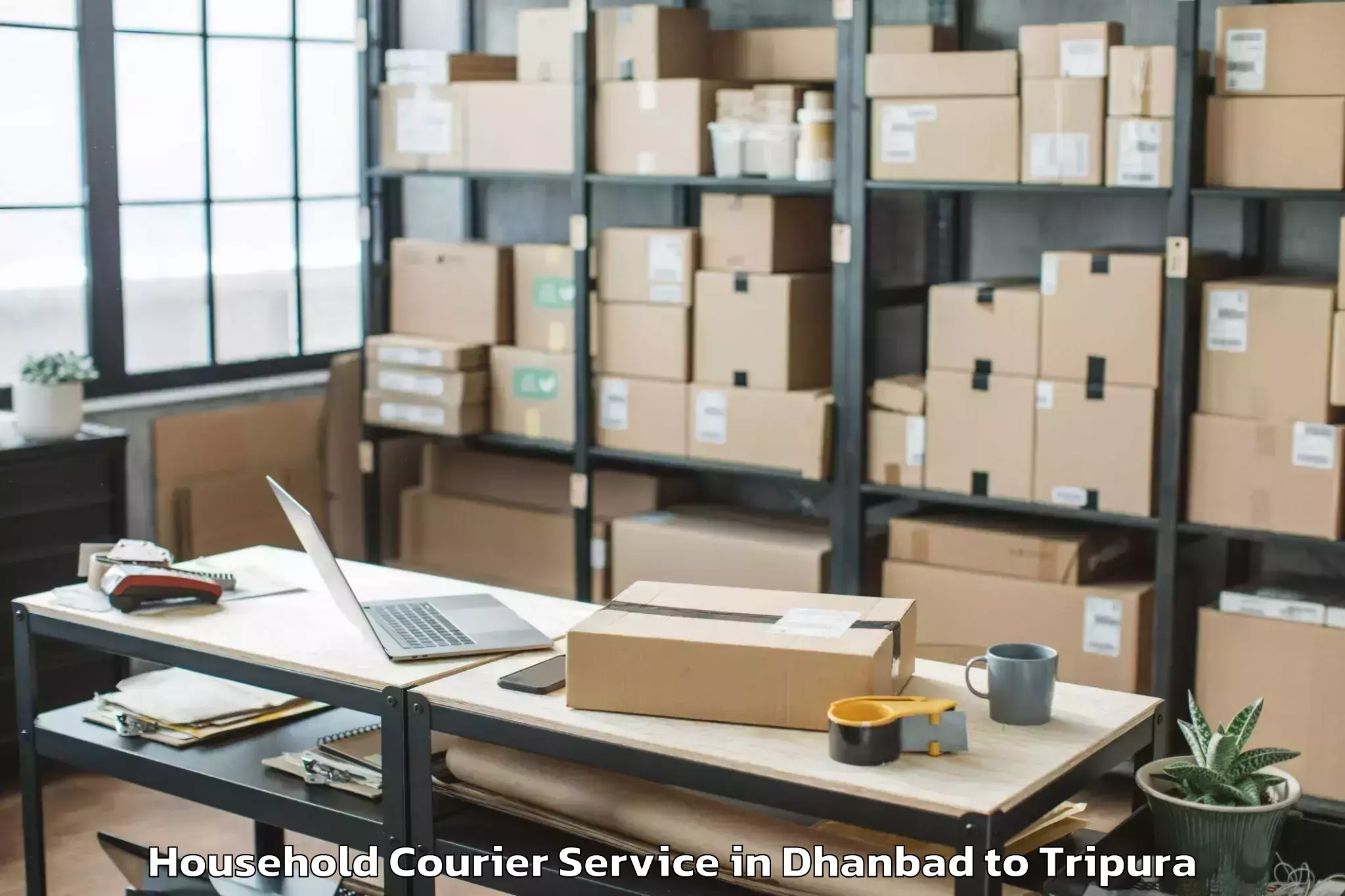 Professional Dhanbad to Khowai Airport Ixn Household Courier